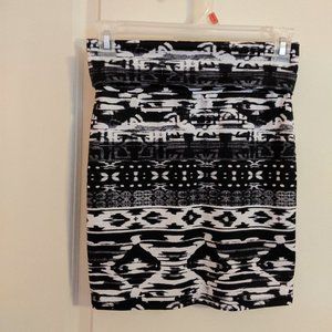 Black and White Pattern Skirt
